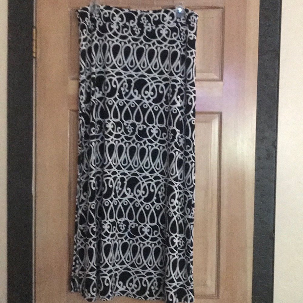 White and Black Skirt .